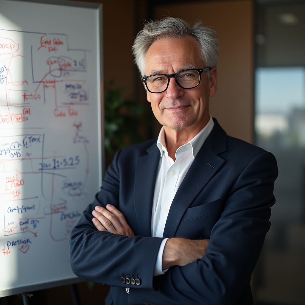 Frank Bühler, Recherche zu Kaufnebenkosten, Portrait im Büro