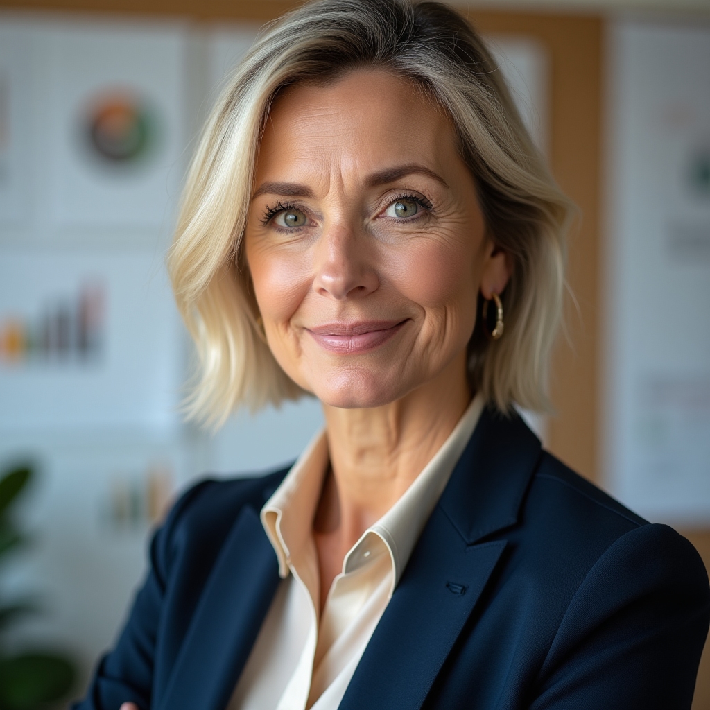 Sabine Cordes, Konzeption und Marktanalyse, Portrait im Studio